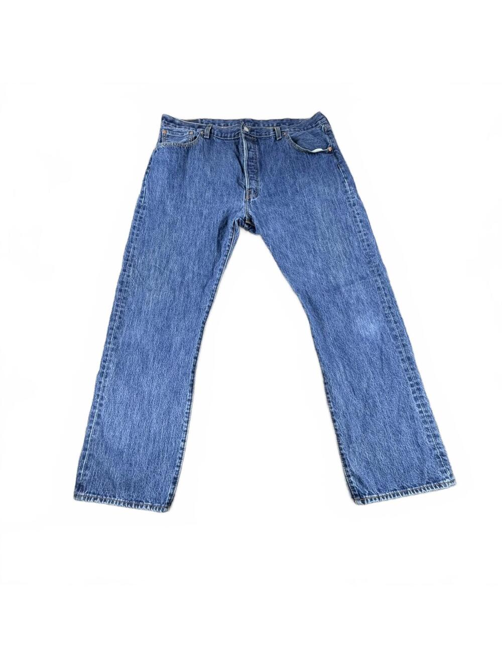 Levi’s Men’s 501 Original Fit Button Fly Blue Denim Jeans Size 42x32